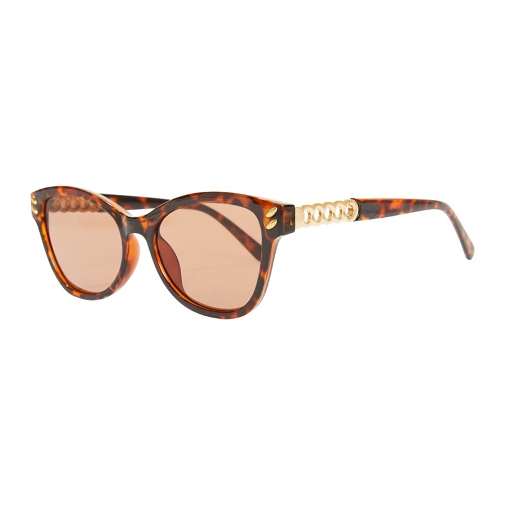Summer and Rose Amber Links Sunglasses Womens Tortoise Shell Brown Gold Classic - Picture 2 of 6
